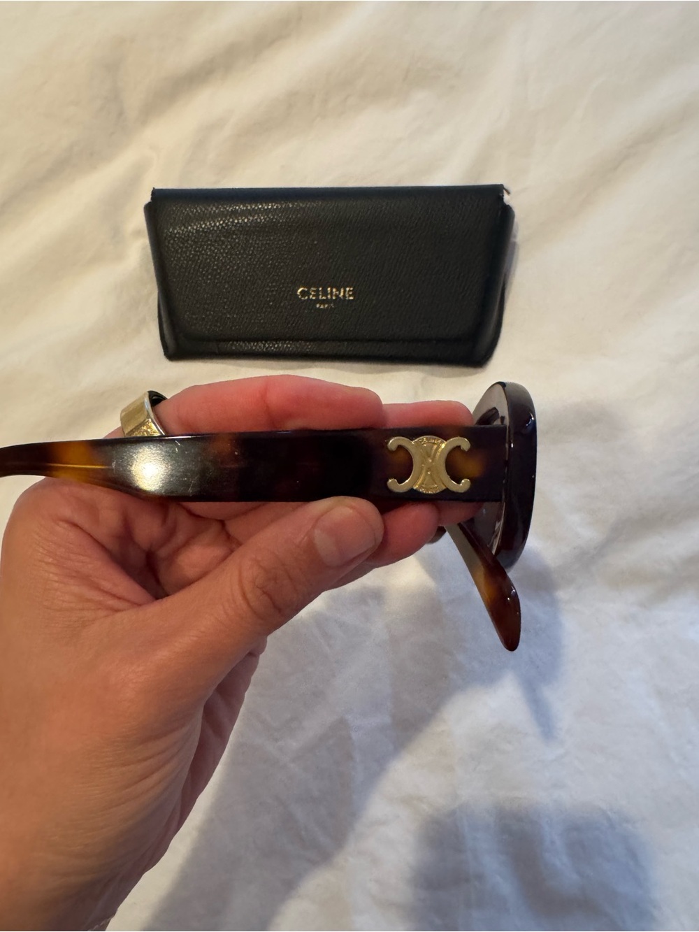 Celine Havana Tortoiseshell Round Sunglasses - B - Picture 3 of 8